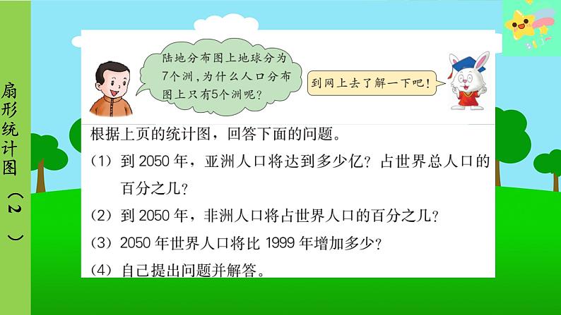 冀教版数学六年级上册 第7单元 扇形统计图-第2课时 扇形统计图（2）课件06