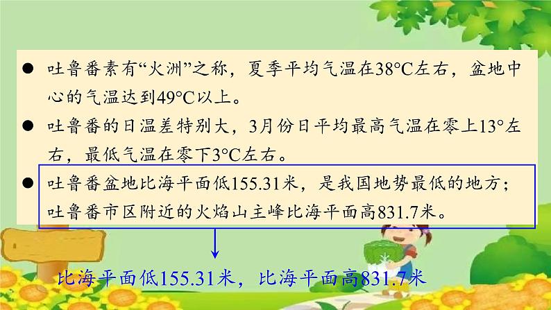 青岛版数学五年级下册 一 中国的热极——认识负数课件05