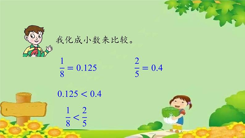 青岛版数学五年级下册 五 关注环境——分数加减法（二）课件第7页