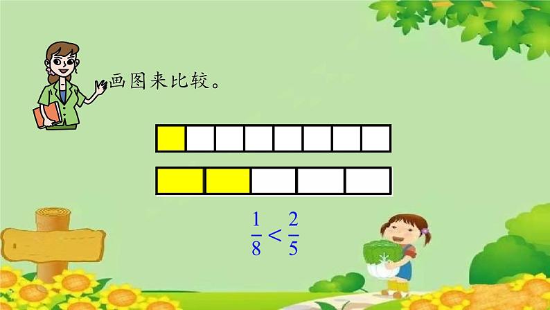 青岛版数学五年级下册 五 关注环境——分数加减法（二）课件第8页