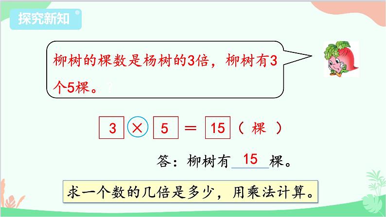 苏教版数学三年级上册 第1单元 两、三位数乘一位数-第3课时 求一个数的几倍是多少课件05