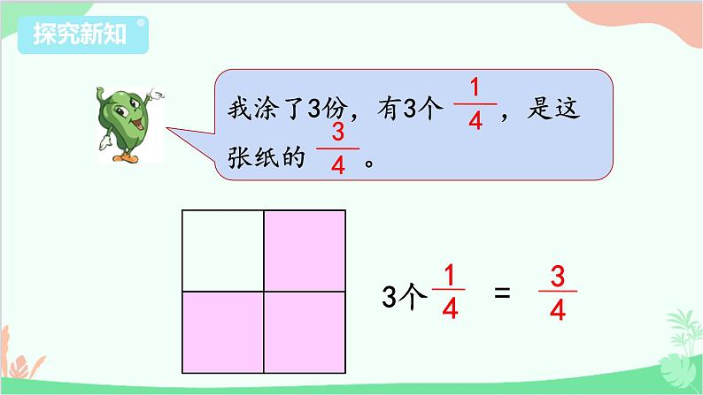 苏教版数学三年级上册 第7单元 分数的初步认识（一）第3课时 认识几分之几课件第5页