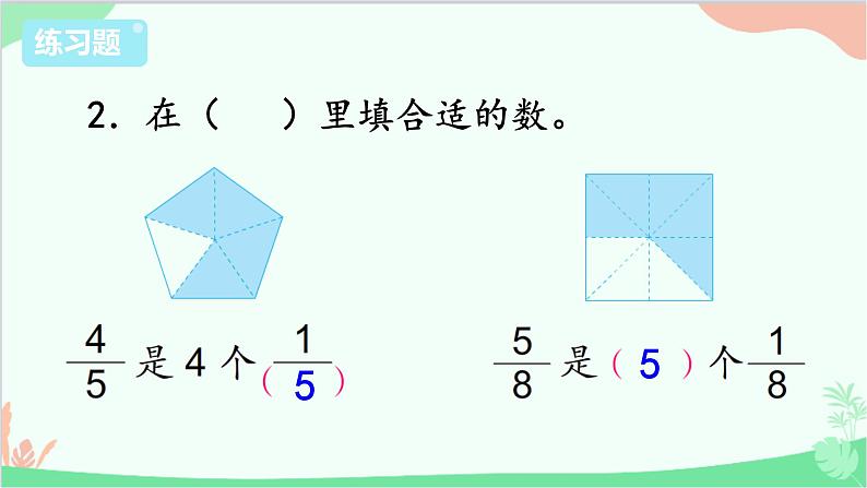 苏教版数学三年级上册 第7单元 分数的初步认识（一）练习11课件第3页