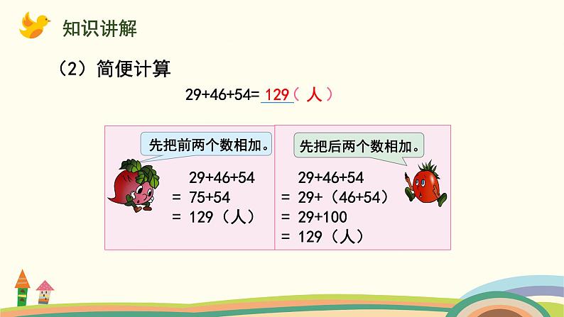 苏教版四年级数学下册课件 6.2  应用加法运算律进行简便计算第5页