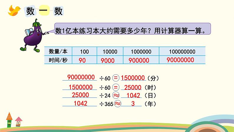 苏教版四年级数学下册课件 一亿有多大第8页