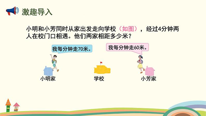 苏教版四年级数学下册课件 6.6  相遇问题第2页