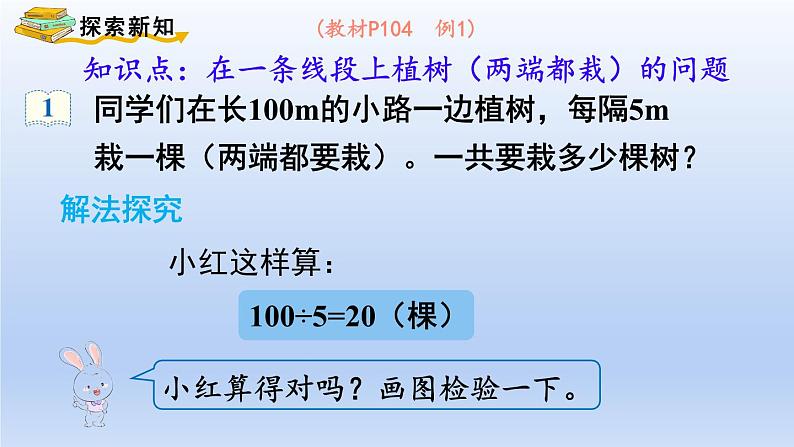 人教版数学五年级上册7.1 第1课时  植树问题（1）(课件）03