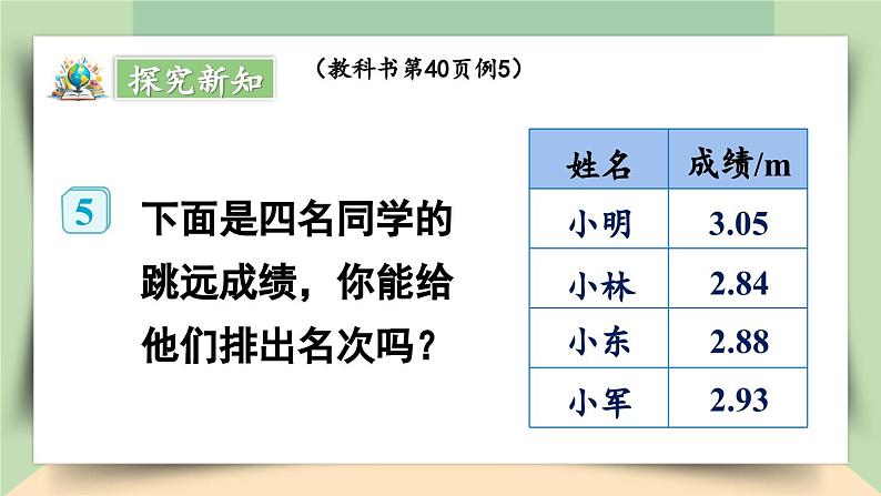 【核心素养】人教版小学数学四年级下册4.5    小数的大小比较   课件+教案+导学案(含教学反思)05