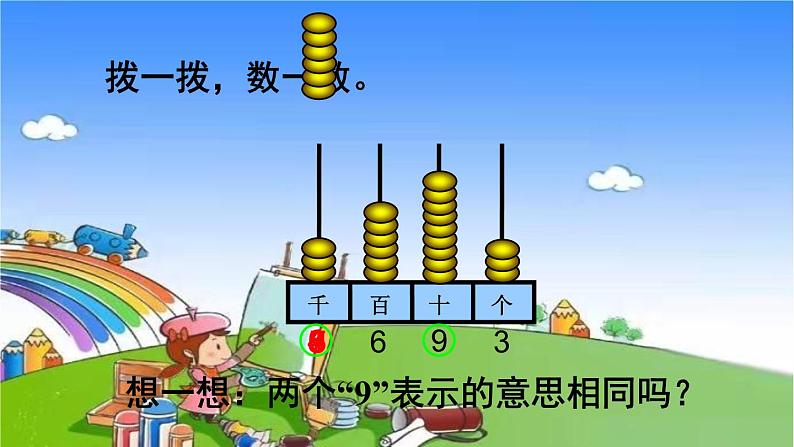 青岛版（六三制）数学二年级下册 二 游览北京——万以内数的认识 2 万以内数的认识课件05