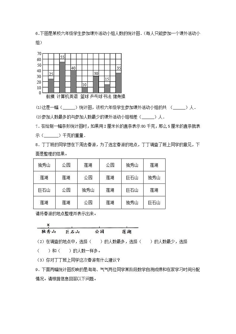 【分层训练】5.3 身高的情况和变化  六年级上册数学同步练习 北师大版（含答案）03