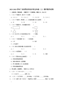 广东省茂名市化州市2023-2024学年五年级上学期期中数学试卷