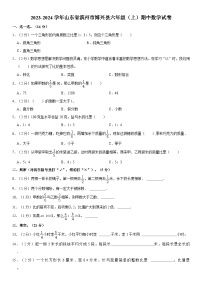 山东省滨州市博兴县2023-2024学年六年级上学期期中数学试卷