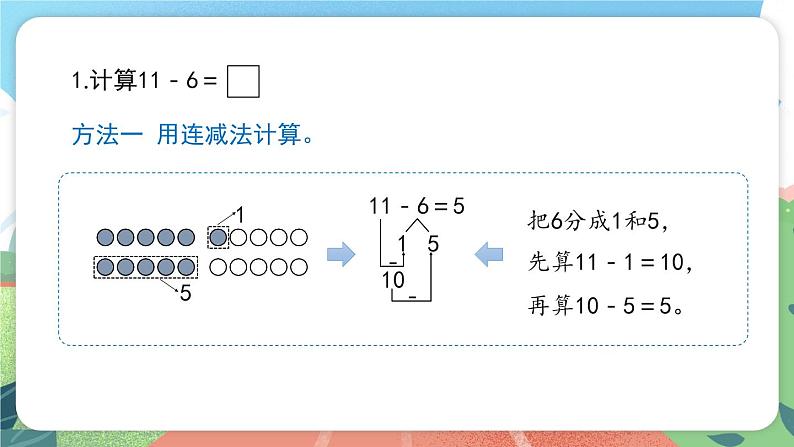 3.5.2《退位减法》（课件）一年级上册数学沪教版第8页