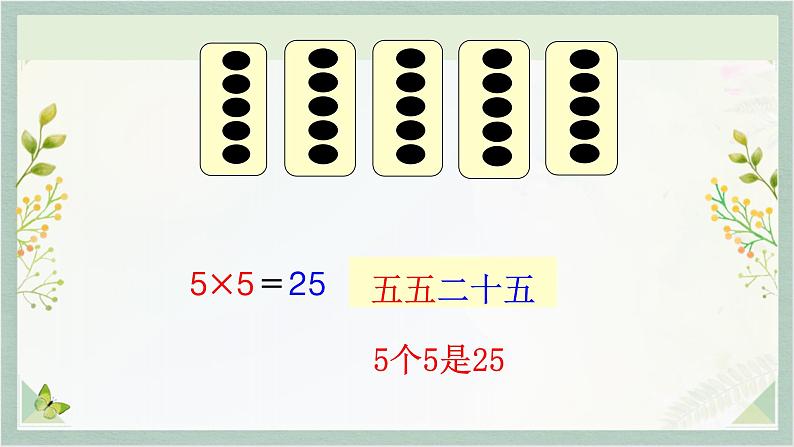 人教版二年级数学上册 4.2.1、 5的乘法口诀  数学课件06