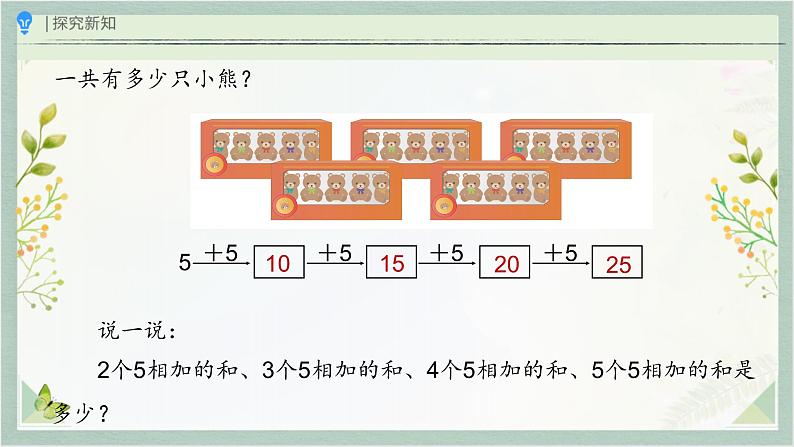 人教版二年级数学上册 4.2.1、 5的乘法口诀  数学课件07