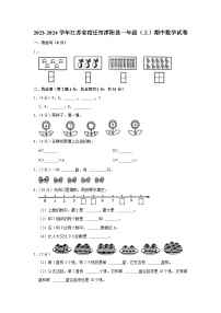 江苏省宿迁市沭阳县2023-2024学年一年级上学期期中数学试卷