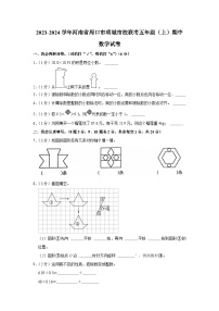 河南省周口市项城市校联考2023-2024学年五年级上学期期中数学试卷