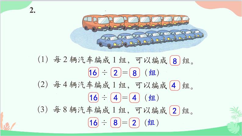 北师大版数学二年级上册 七  分一分与除法-练习五课件03