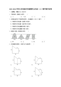 江苏省泰州市姜堰区2023-2024学年五年级上学期期中数学试卷