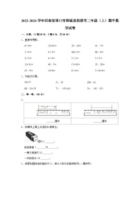 河南省周口市郸城县校联考2023-2024学年二年级上学期期中数学试卷