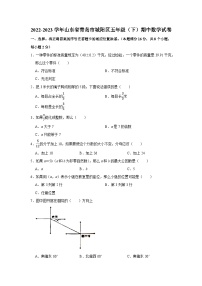 山东省青岛市城阳区2022-2023学年五年级下学期期中数学试卷