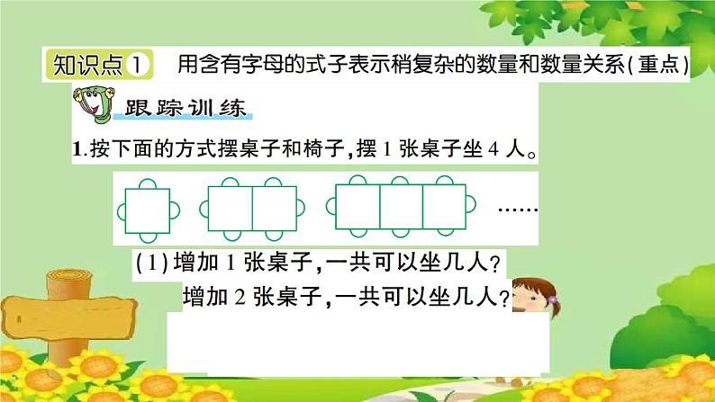 苏教版数学五年级上册 八 用字母表示数 习题课件02