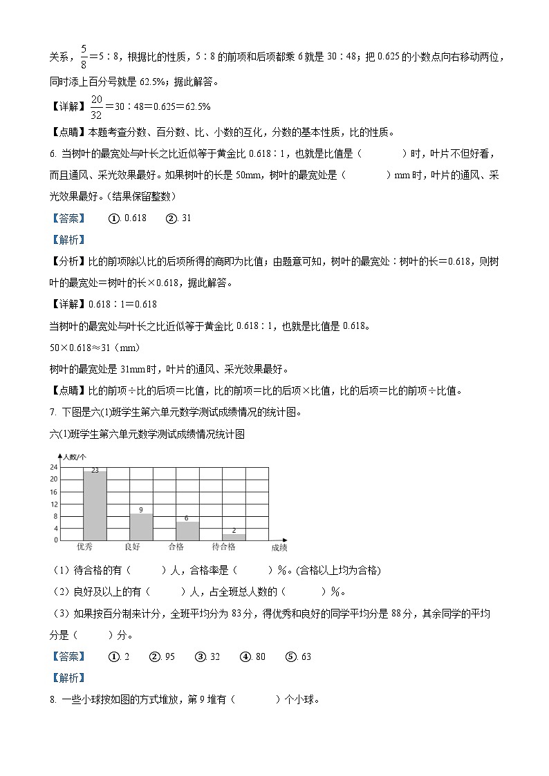2022-2023学年河南省郑州市管城回族区人教版六年级上册期末测试数学试卷（解析版）03