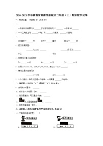 湖南省常德市鼎城区2020-2021学年二年级上学期期末数学试卷