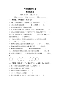 期末检测卷(试题) 六年级下册苏教版数学