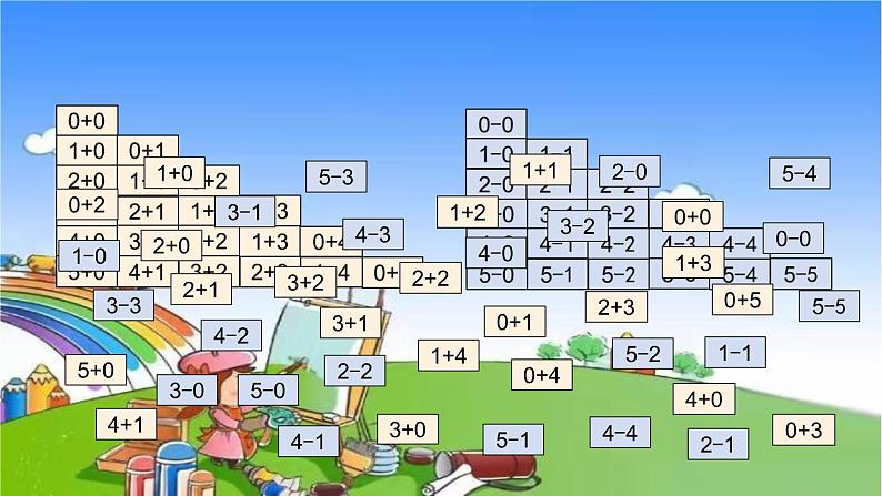 人教版数学一年级上册 3 1~5的认识和加减法-整理和复习课件第8页