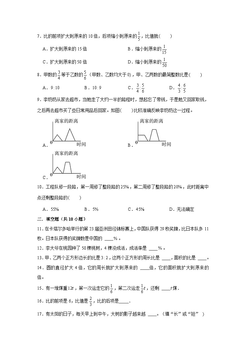 （期末押题卷）天津市2023-2024学年六年级上册数学期末备考高频易错必刷卷一（人教版）02
