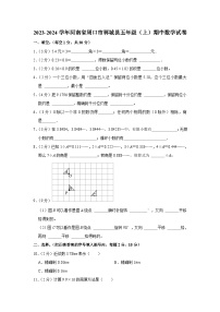 河南省周口市郸城县2023-2024学年五年级上学期期中数学试卷