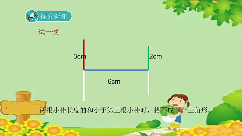 北师大版数学四年级下册 2.4《探索与发现：三角形边的关系》课件第3页