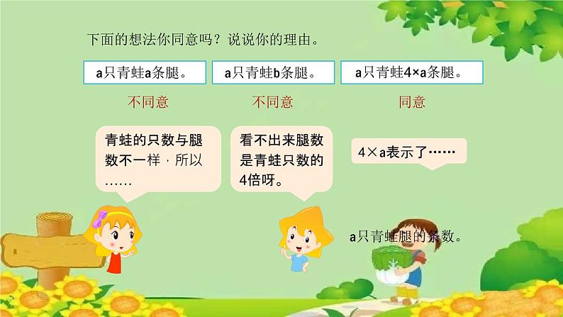 北师大版数学四年级下册 5.1《字母表示数》课件03