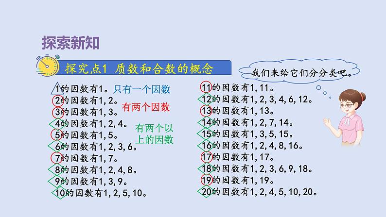 人教版五年级数学下册课件 第二单元 第5课时 质数和合数第3页