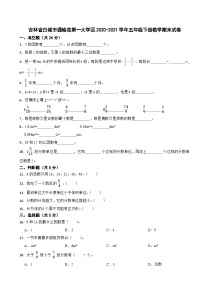 吉林省白城市通榆县第一大学区2020-2021学年五年级下册数学期末试卷