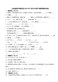 山东省临沂市临沭县2020-2021学年三年级下册数学期末试卷