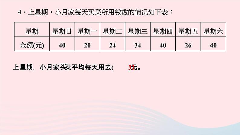 小升初数学第24天统计表与平均数课件28104