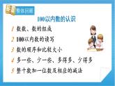 【核心素养】人教版小学数学一年级下册 第8单元 第1课时 总复习：100以内数的认识 课件+ 教案（含教学反思）