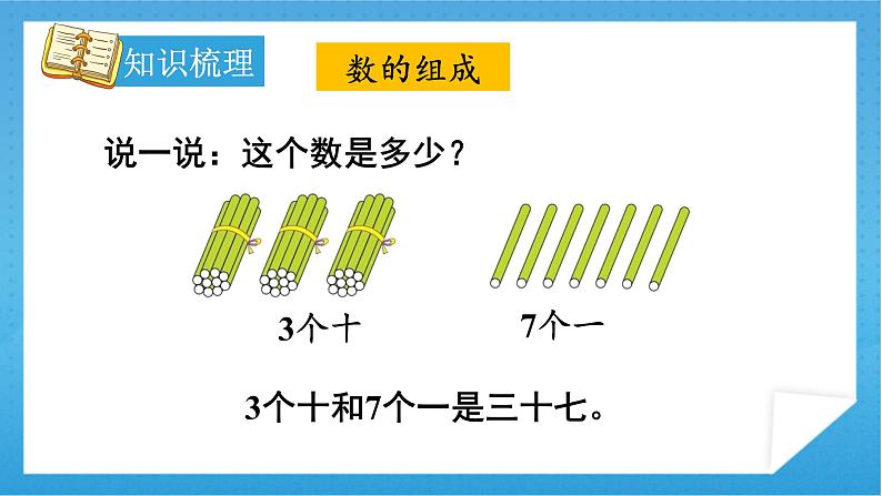 【核心素养】人教版小学数学一年级下册 第8单元 第1课时 总复习：100以内数的认识 课件+ 教案（含教学反思）05