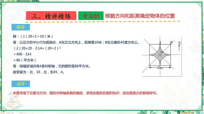 人教版2023-2024学年六年级上册数学 第二单元  位置与方向（二）（学生版+教师版+课件）-（复习讲义）单元速记·巧练07