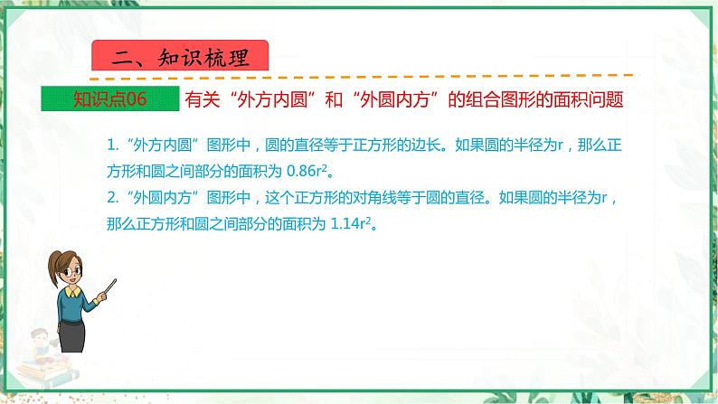 人教版2023-2024学年六年级上册数学 第五单元  圆（学生版+教师版+课件）-（复习讲义）单元速记·巧练08