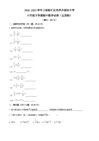 2022~2023学年上海市徐汇区世界外国语中学六年级下学期期中数学试题