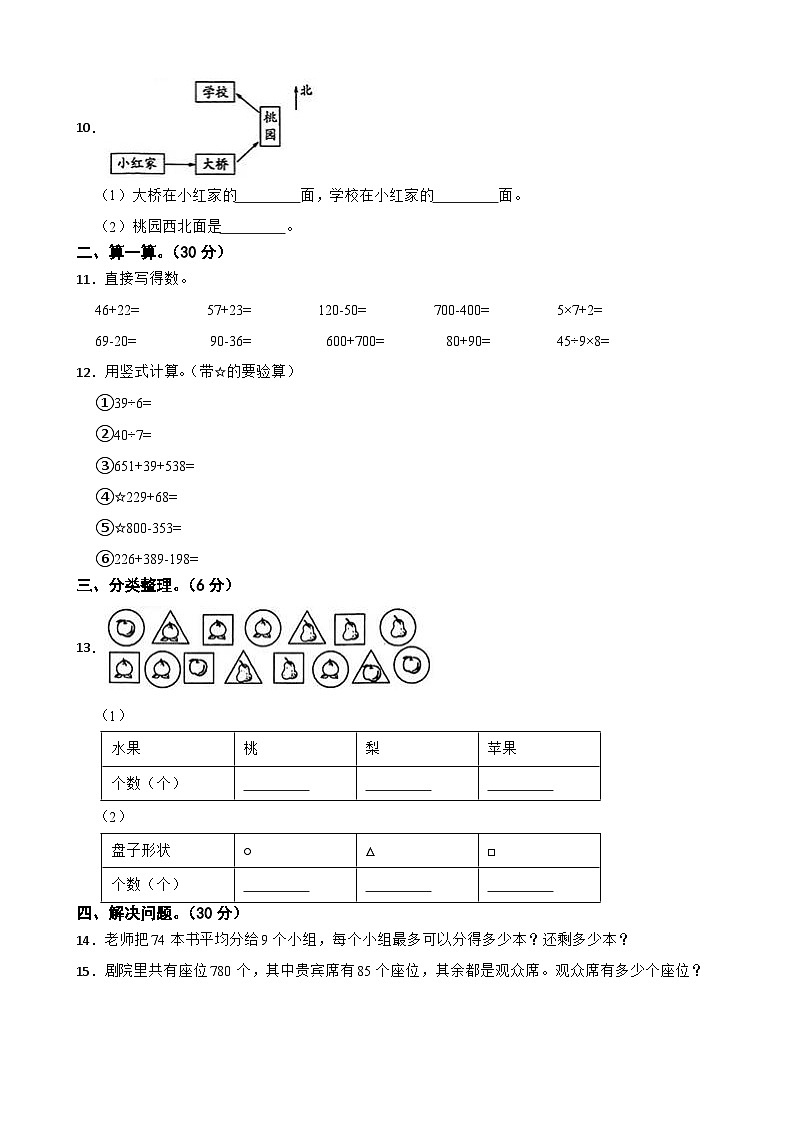 江苏省宿迁市沭阳县2020-2021学年二年级下学期期末数学试卷02