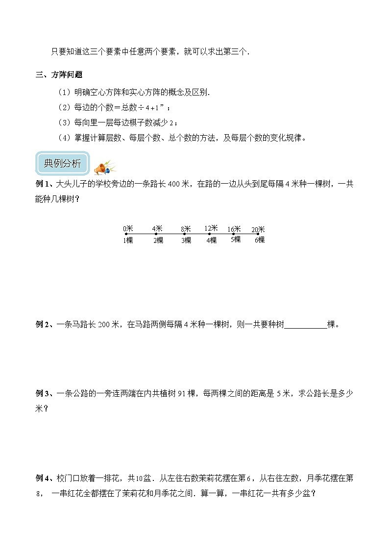三年级奥数——植树问题（学生版）第2页