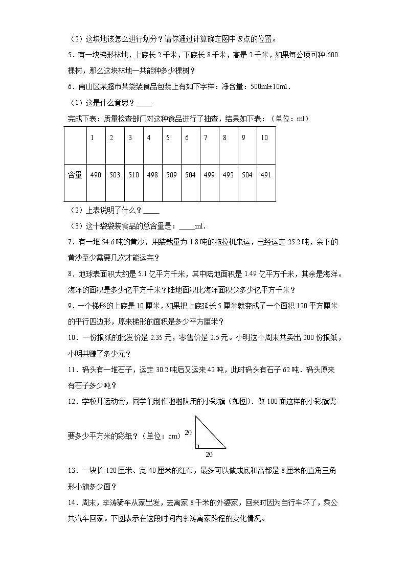 （期末典型真题）解决问题-江苏省南通市2023-2024学年五年级上册数学期末真题精选（苏教版）第2页