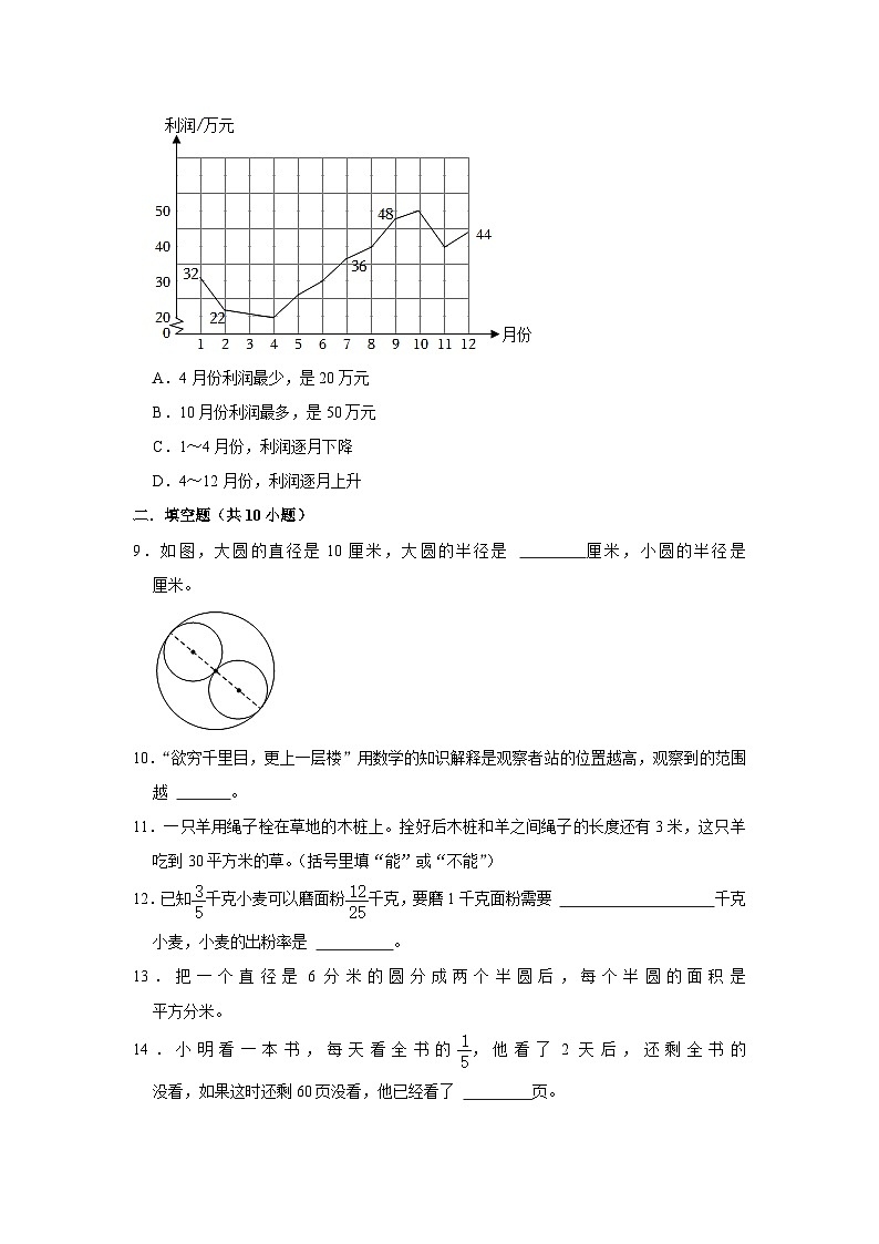 寒假作业（四）（作业）北师大版六年级上册数学第2页