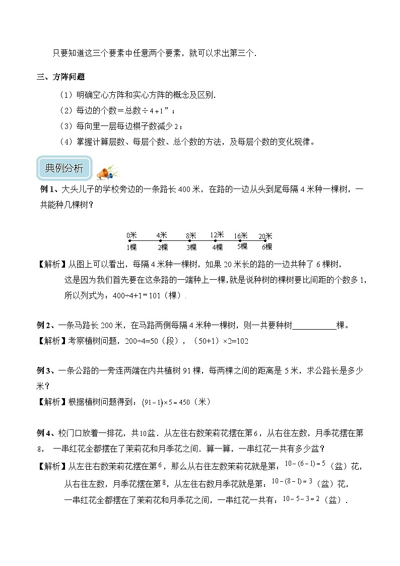 四年级奥数——间隔问题（剖析版）02