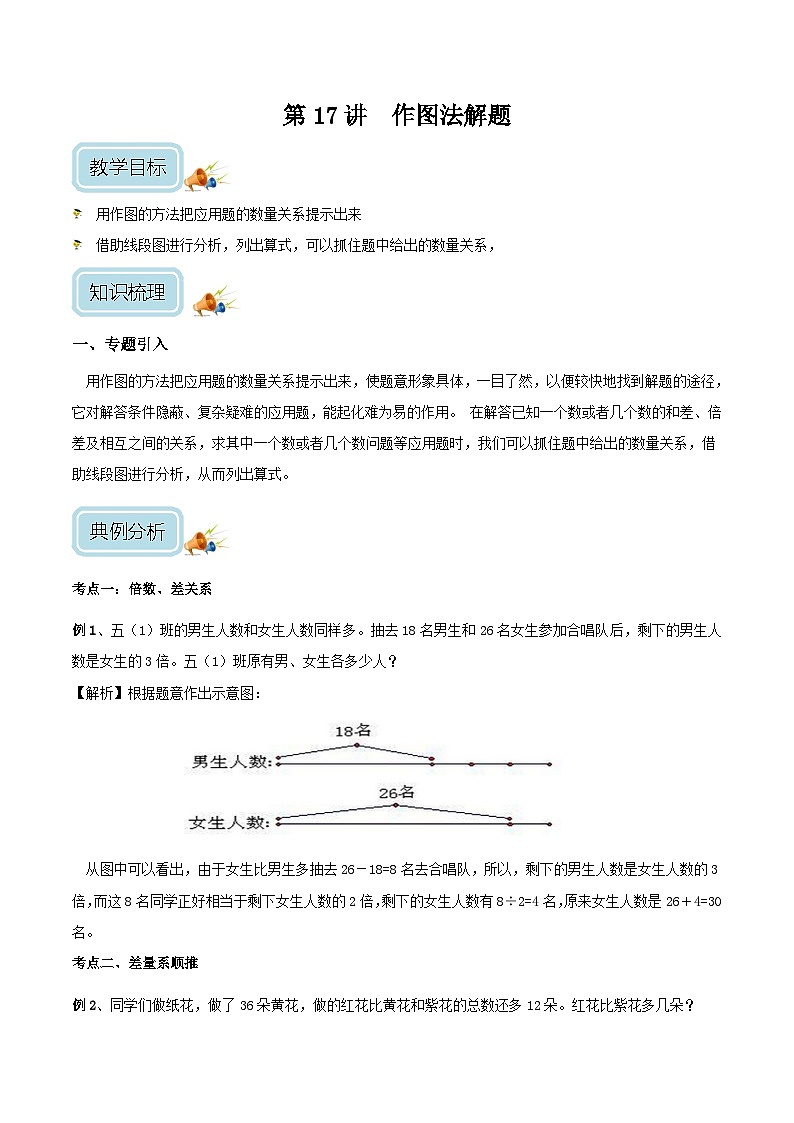 五年级奥数——作图法解题（剖析版）第1页