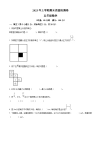 2022-2023学年湖南省长沙市雨花区人教版五年级下册期末测试数学试卷